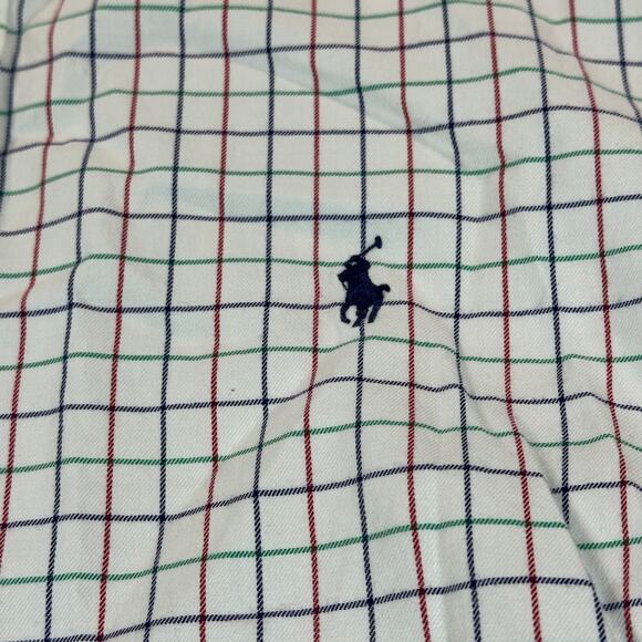 Ralph Lauren Shirt Mens XL White Blue Red Check Long Sleeve Button Up Business - Picture 6 of 10